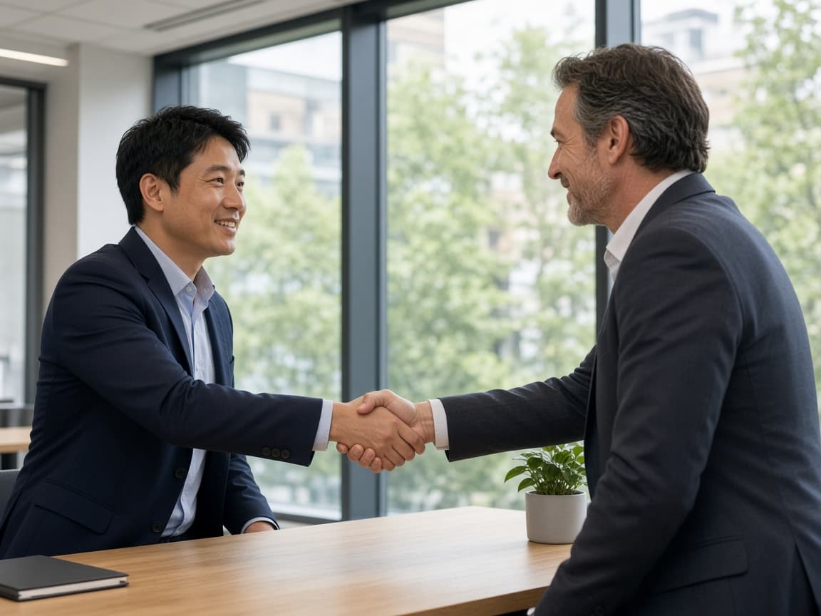 Skilled professional receiving a job offer